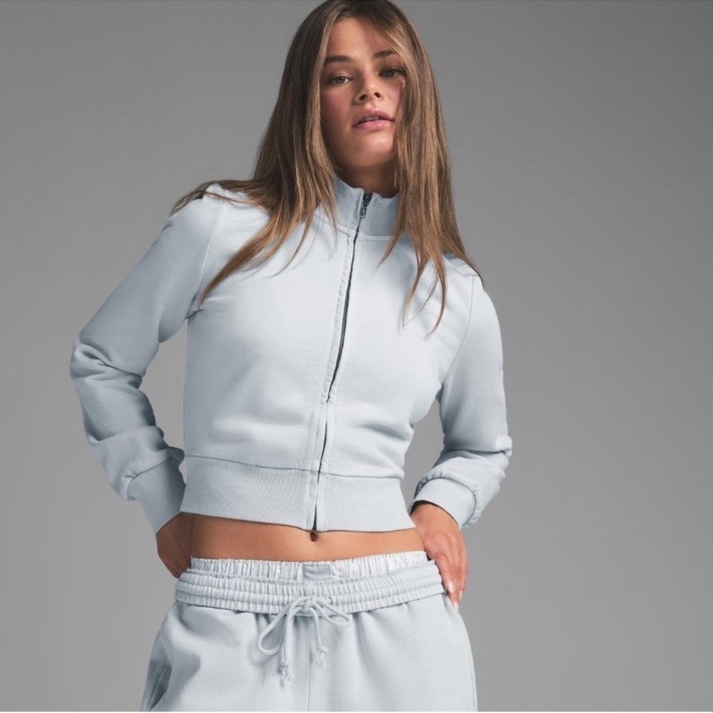 NWT SKIMS Zen Blue Boyfriend Women's Track Jacket